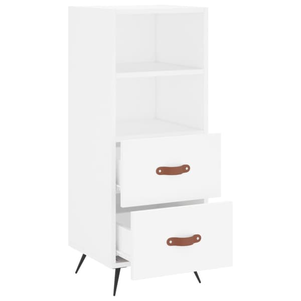 Skänk vit 34,5x34x90 cm konstruerat trä