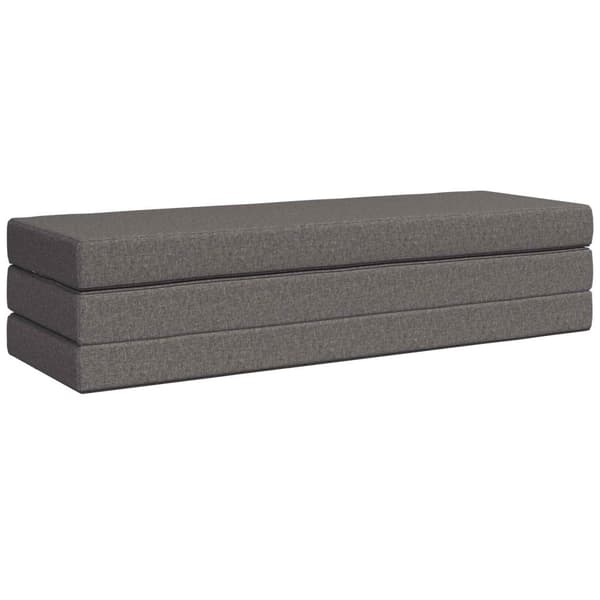 Fällbar Soffbed 200 x 67 x 45 cm Ljusgrå