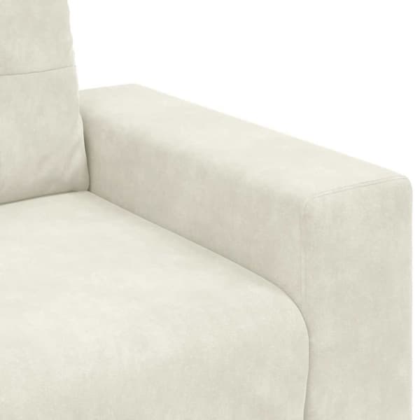 Soffstol gräddvit 100x78x80 cm sammet