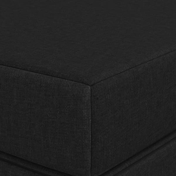 Fällbar Soffbed 120 x 67 x 45 cm Svart