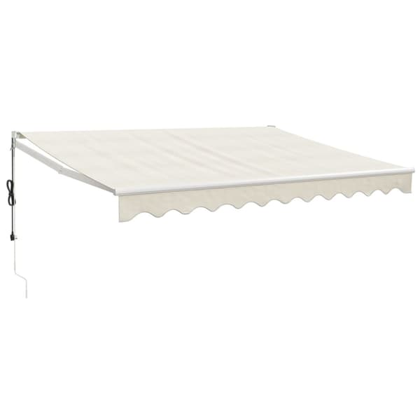 Automatisk infällbar markis gräddvit 3,5x2,5 m