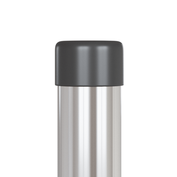 Stängselstolpe 12 pcs Silver 70 cm Pulverlackerad stål