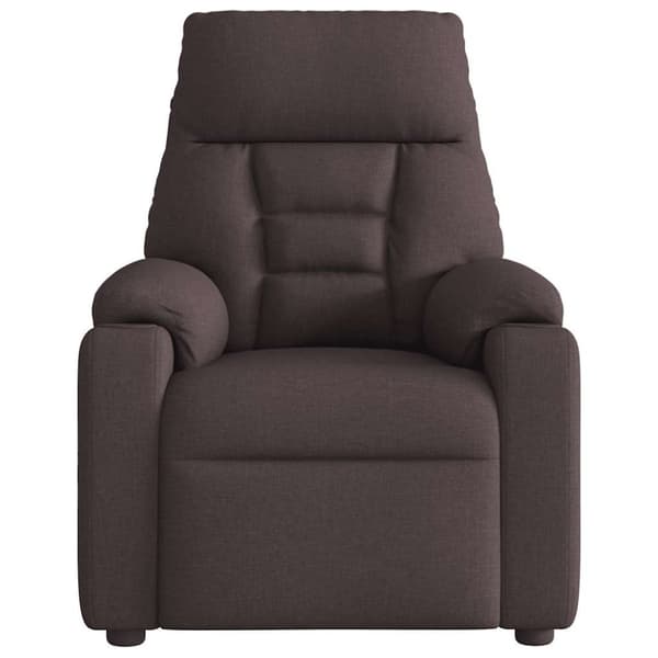 Massagefåtölj mörkbrun tyg