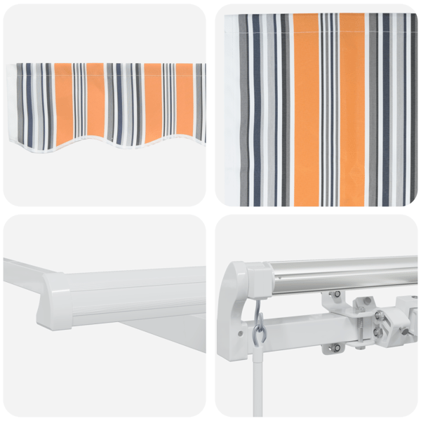 Utfällbar markis Flerfärgsdesign 450 × 350 cm