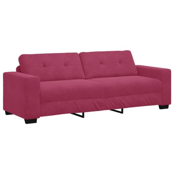 Soffset 3 pcs Vind Röd 221 x 80 x 80 cm Sammet