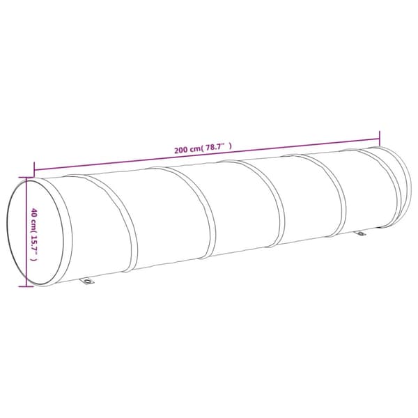 Hundtunnel blå Ø 40x200 cm polyester