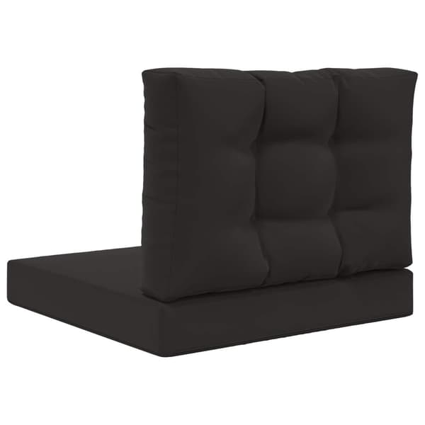Utomhus Soffa Kudde 2 pcs Svart Polyester