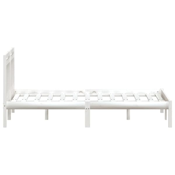 Sängram vit massiv furu 140x190 cm