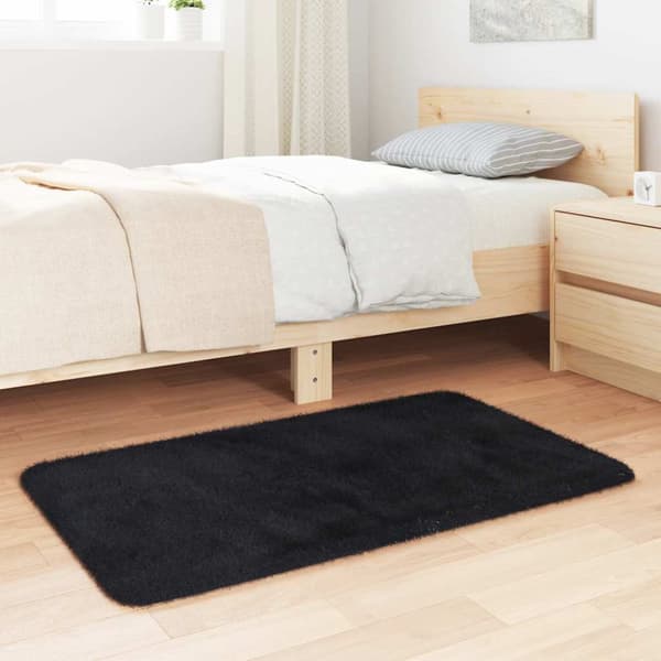 Luvmatta med hög lugg ”NAVARRA” svart 60x100 cm polyester