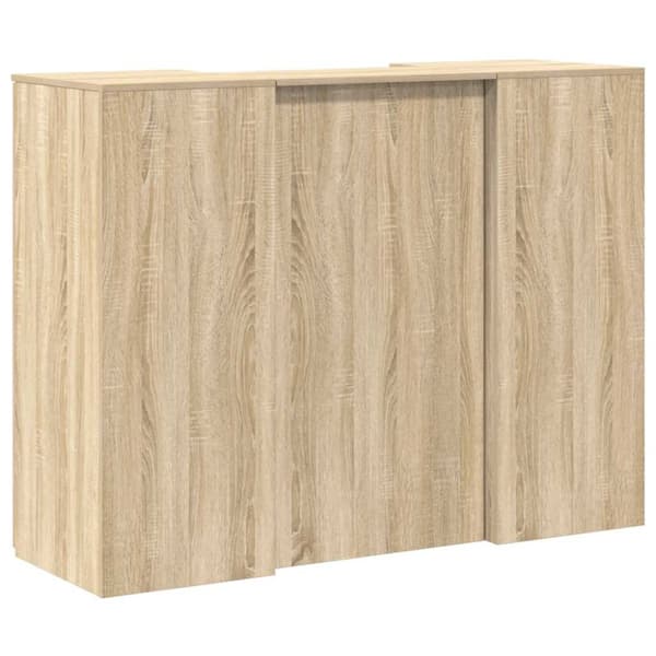 Receptionsdisk sonoma-ek 135x50x103,5 cm konstruerat trä