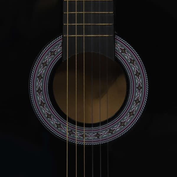 Gitarr för nybörjare 8 delar klassisk svart 3/4 36"