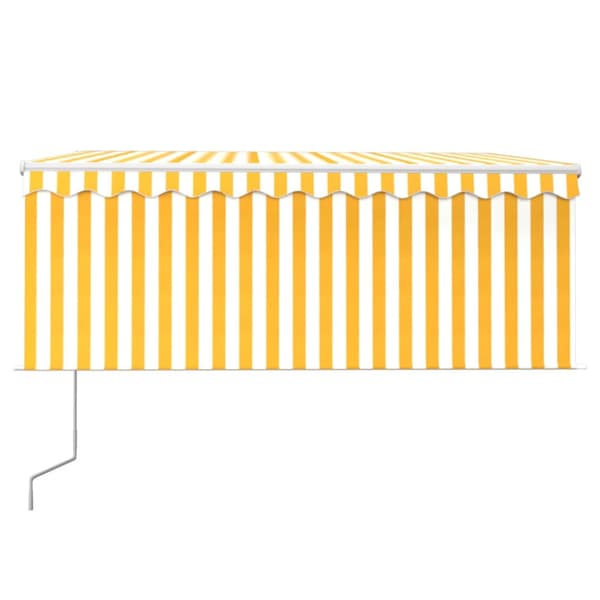 Automatiserad markis vindsensor rullgardin LED 3x2,5m gul/vit