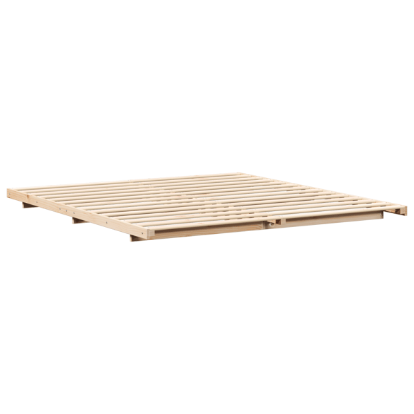 Sängram Brun 200 x 220 cm Massiv furu