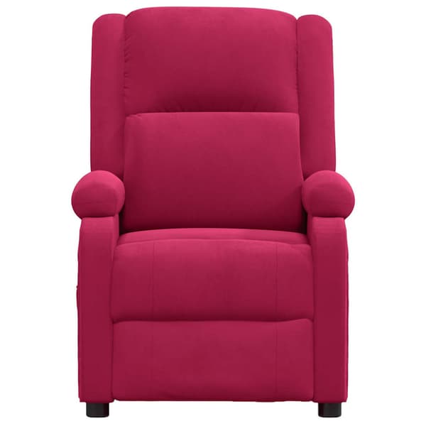 Reclinerfåtölj vinröd sammet
