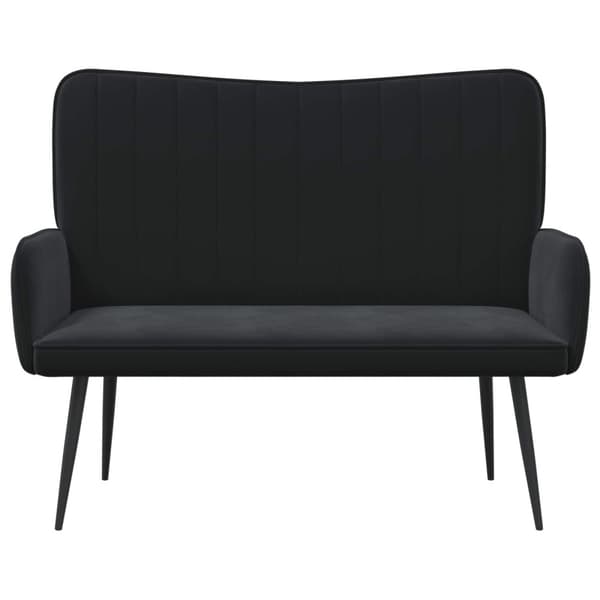 Tvåsitssoffa Svart 115 x 61 x 87 cm Sammet