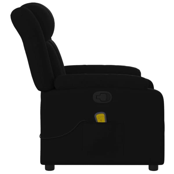 Massagefåtölj svart tyg