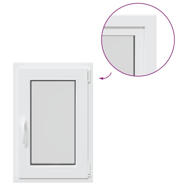 Källarfönster RISOR 40 x 80 cm PVC och glas