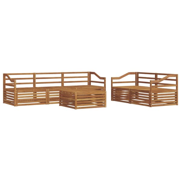 Utomhussoffset 6 pcs Naturfärg