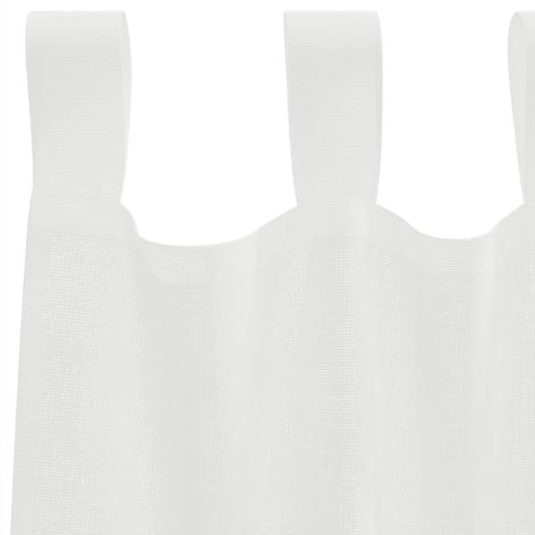 Voile gardiner med stångfickor 2 st vit