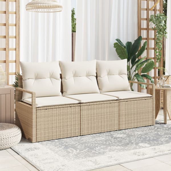Soffset 3 st Beige konstrotting