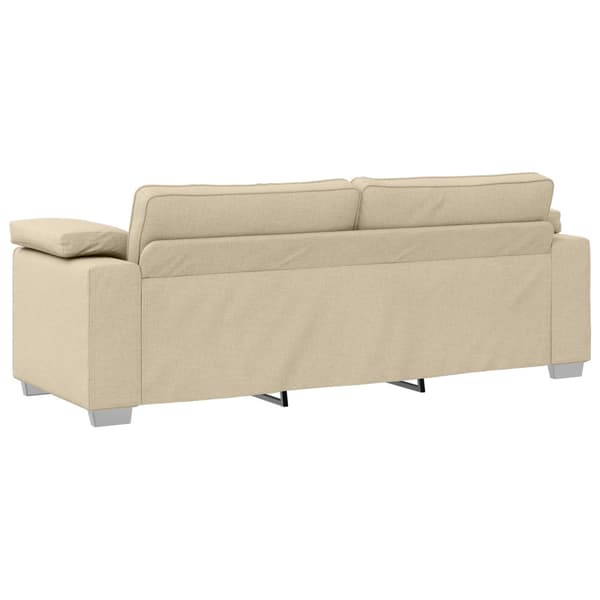 3-Sits soffa Kräm 220 cm tyg