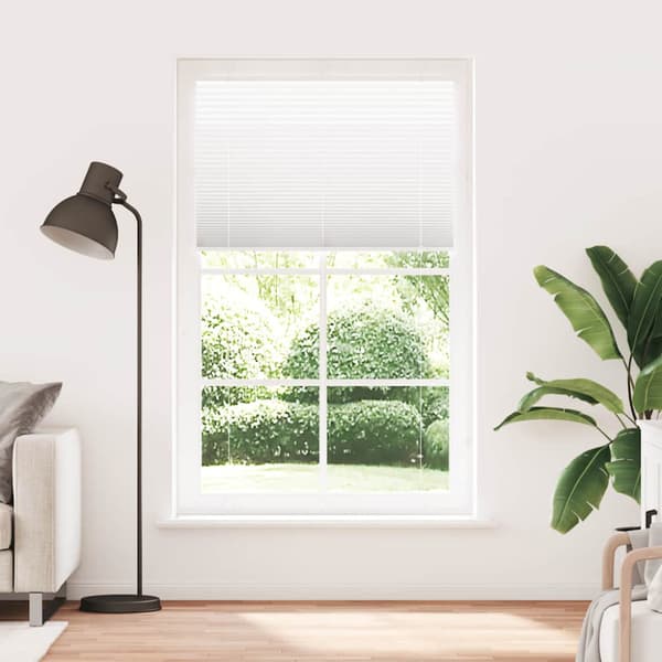 Plisserad persienn vit 115x200 cm tyg bredd 114,4cm polyester