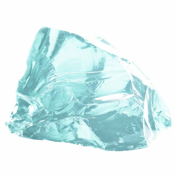 Trädgårdsstenar Turkos 12 cm Glas