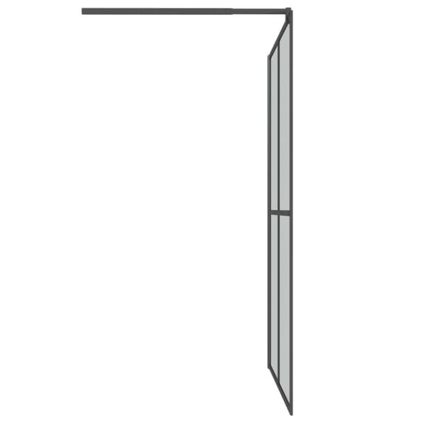 Duschvägg 140x195 cm mörkt härdat glas