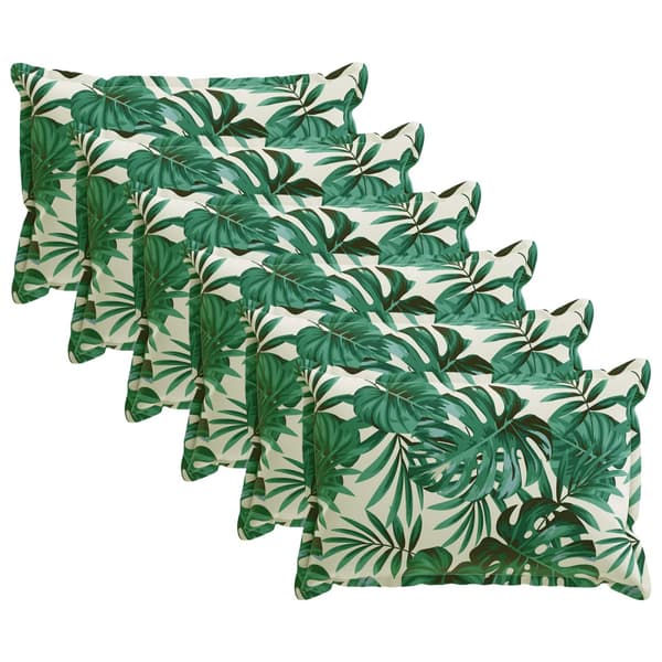 Kuddöverdrag 6 st HOUTEN Bladmönster 50 x 70 cm Polyester
