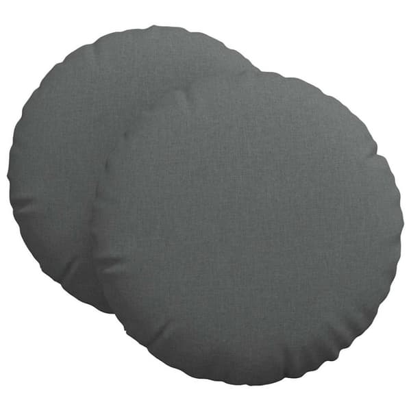 Sittkuddar 2 pcs Mörkgrå Ø60 x 21 cm tyg