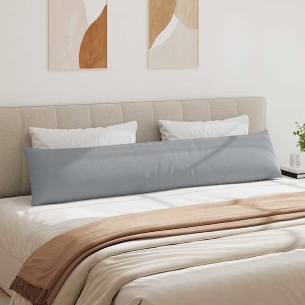 Sofakuddar 2 pcs Ljusgrå 200 x 40 cm tyg