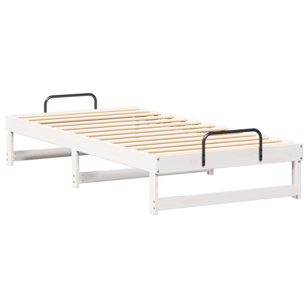 Sängram Vit 90 x 190 cm Massiv furu