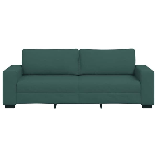3-sitssoffa mörkgrön 220x77x82 cm tyg