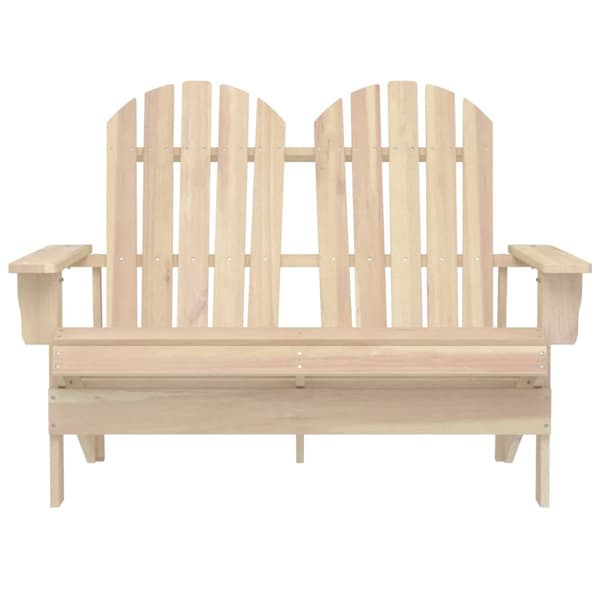 Adirondackstol 2-sits massivt granträ