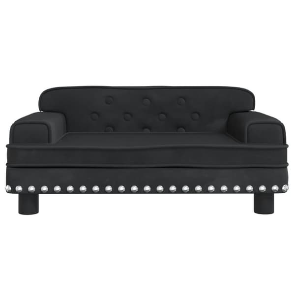 Hundbädd svart 70x45x30 cm sammet