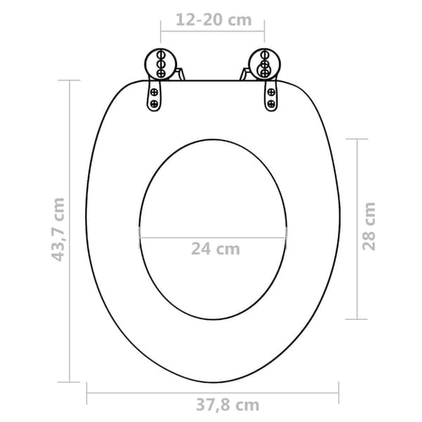 Toalettsitsar med lock 2 st MDF strand