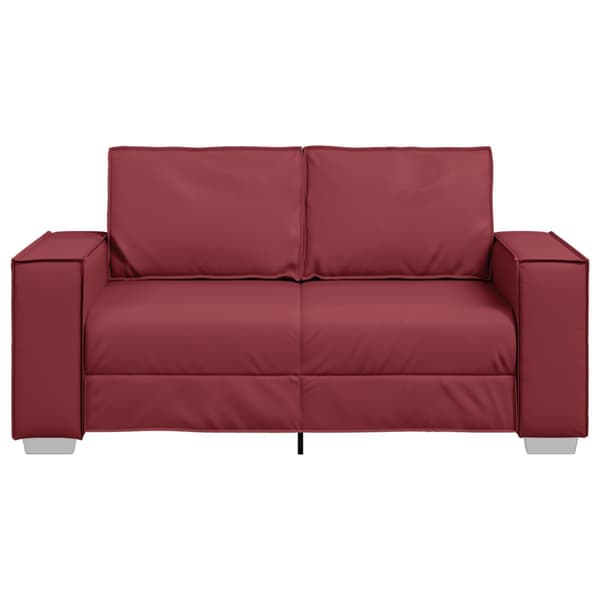 Tvåsitssoffa Vinröd 160 cm Konstläder