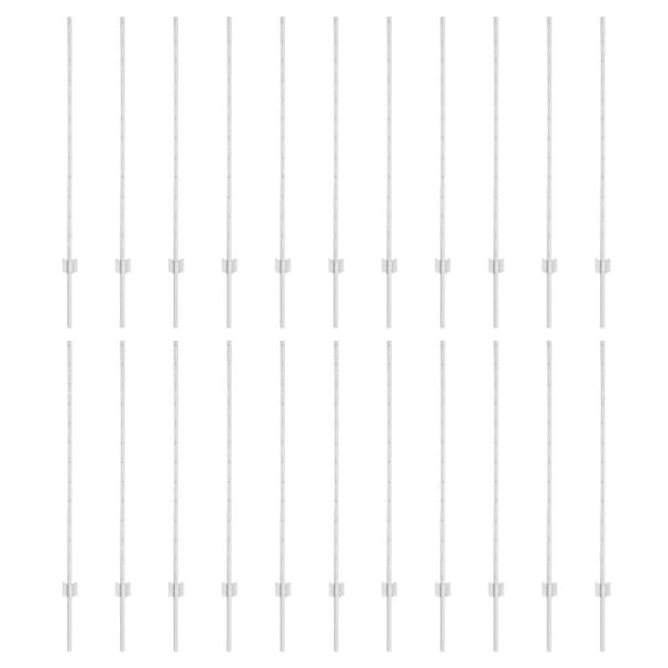 Stängselstolpe 22 pcs Silver 160 cm Stål