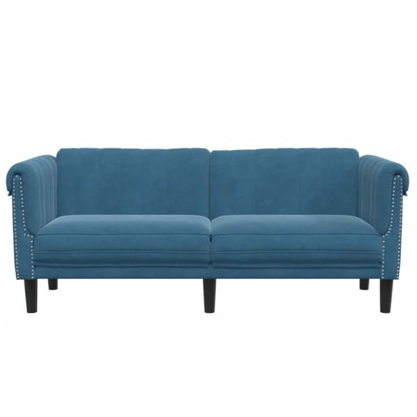 Soffa 2-sits blå sammet