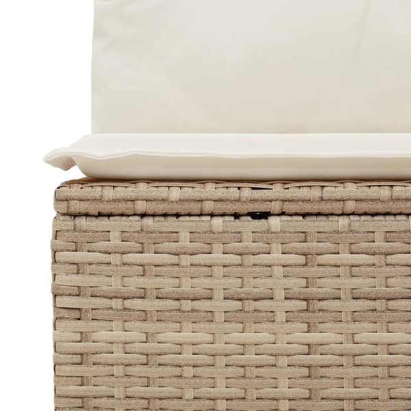 Trädgårdsoffset 7 pcs Beige konstrotting