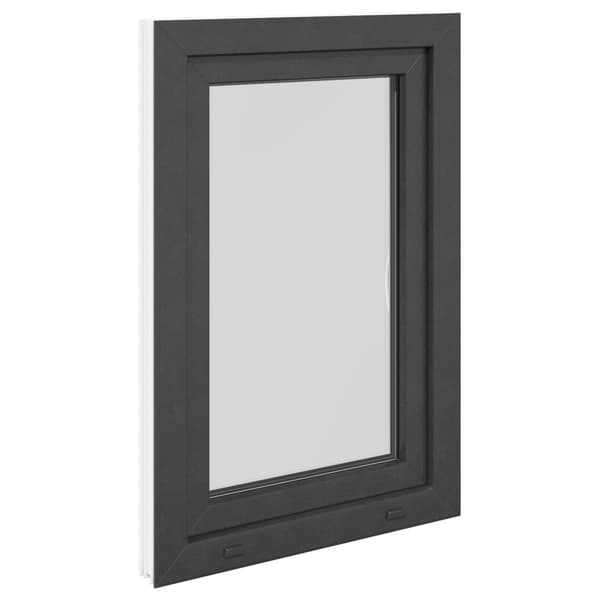 Källarfönster RISOR 60 x 80 cm PVC och glas Antracit