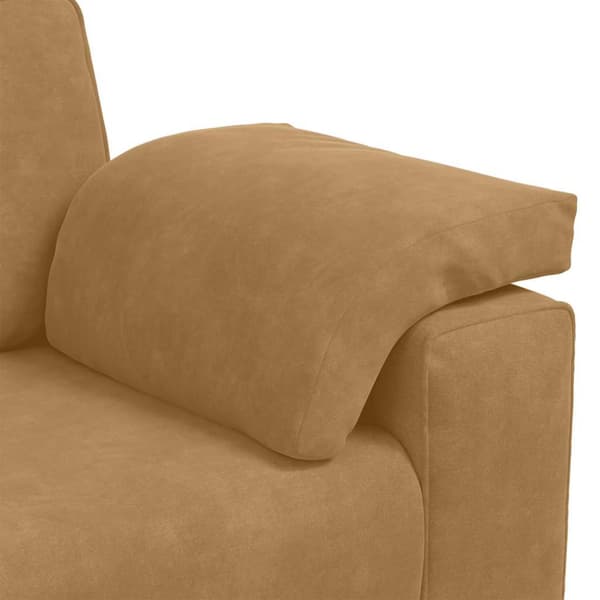 Loveseat soffa brun 160x77x82 cm sammet