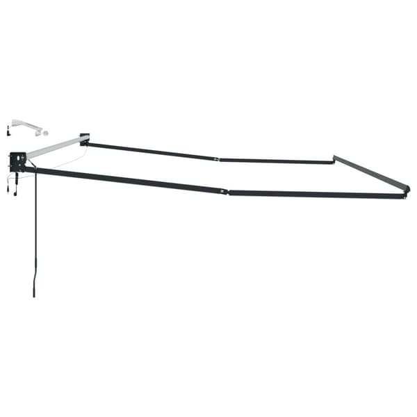 Elektrisk utdragbar markisram Antracit 4 x 2 m Aluminium