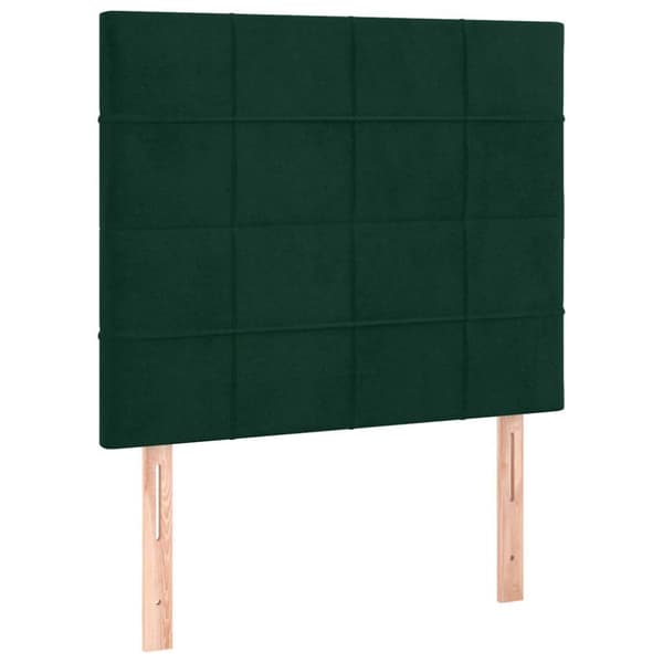Ramsäng med madrass mörkgrön 80x200 cm sammet