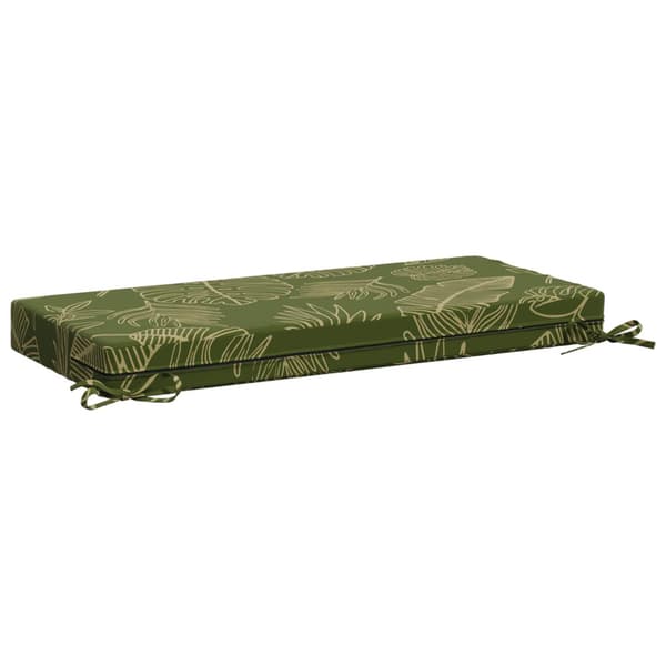 Bänk kudde SOEST 100% Polyester Bladdesign 80 x 40 x 8 cm