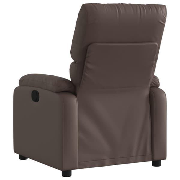 Massagefåtölj brun konstläder