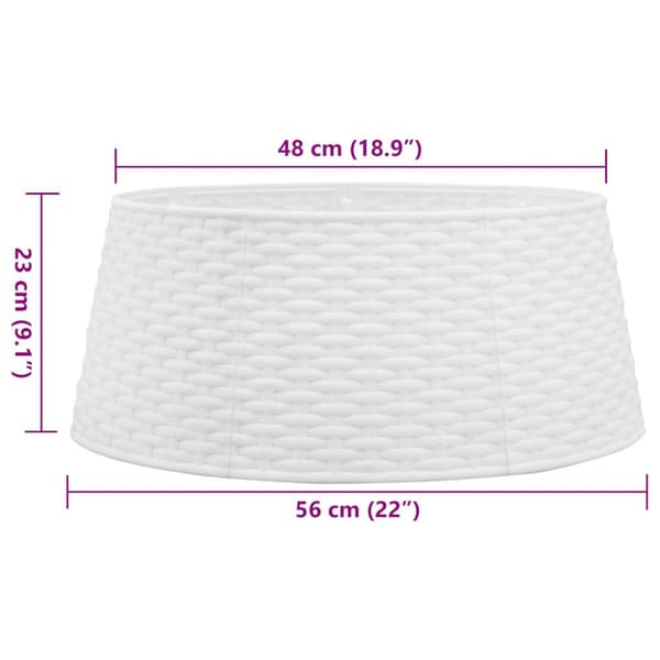 Julgranskrage vit Ø56x23 cm plast
