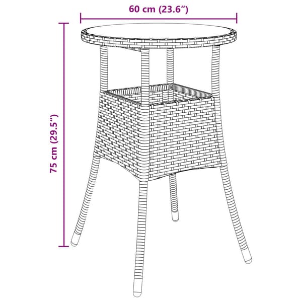 Trädgårdsmöbelset 5 pcs Beige konstrotting