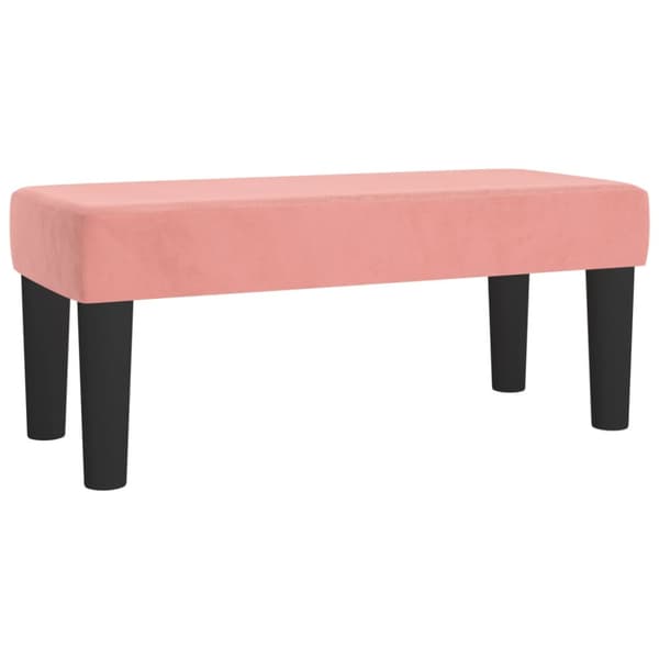 Ramsäng med madrass rosa 90x200 cm sammet