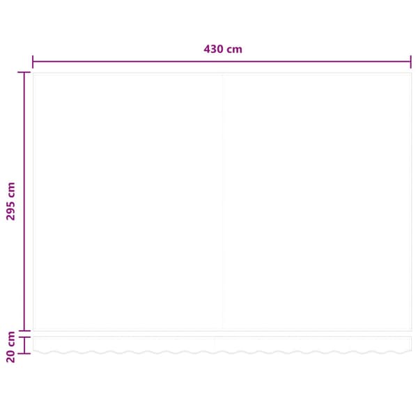 Utfällbar markis Ljusgrå och vit. 450 × 300 cm